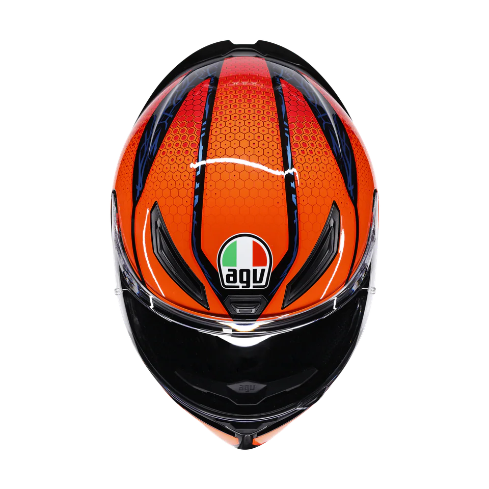 Agv K1 S Speedarmor Black Orange Blue Kapalı Kask görsel 5