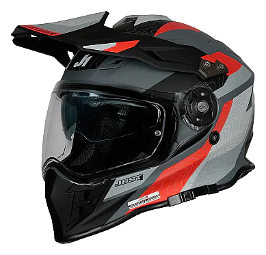 Just1 J34 Pro Globe Kapalı Motosiklet Kaskı Kırmızı / Siyah