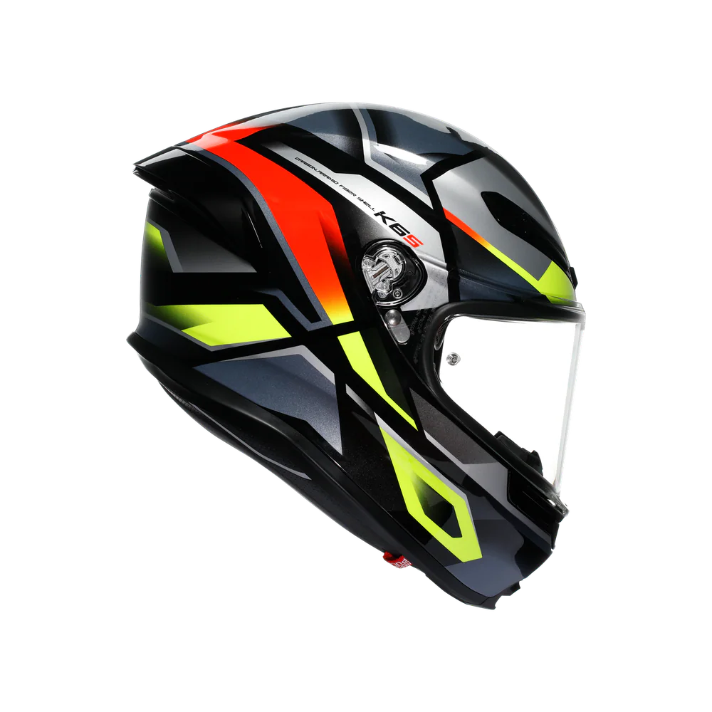Agv K6 S Erazer Black Red Yellow Fluo Kapalı Kask görsel 2