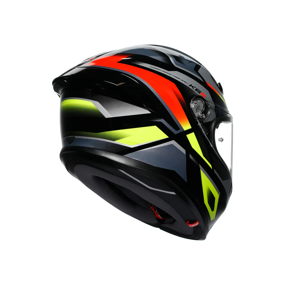 Agv K6 S Erazer Black Red Yellow Fluo Kapalı Kask görsel 6