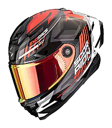 Scorpion Apex EXO-Race Air Kobra Kapalı Motosiklet Kaskı Siyah / Kırmızı görsel 3