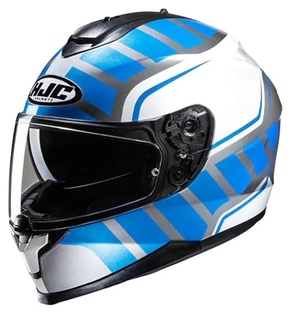 HJC C70N Holt MC2 Kapalı Motosiklet Kaskı Beyaz Mavi