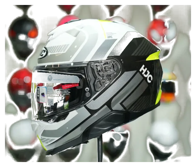 HJC İ71 VIZ MC3H Kapalı Motosiklet Kaskı Gri Neon görsel 2