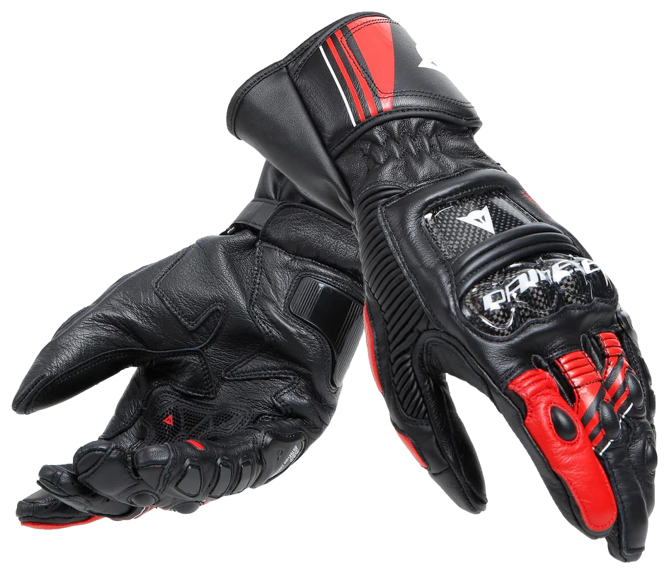 Dainese Druid 4 Black Lava Red White Deri Eldiven