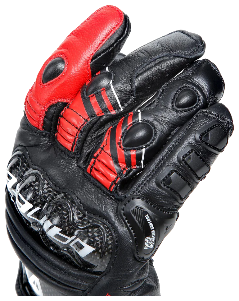 Dainese Druid 4 Black Lava Red White Deri Eldiven görsel 4