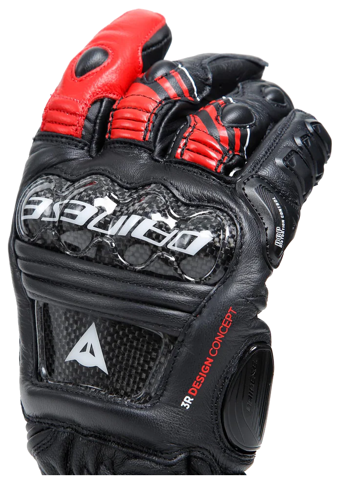 Dainese Druid 4 Black Lava Red White Deri Eldiven görsel 5