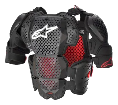 Alpinestars A-10 V2 Üst Gövde Koruma Siyah / Beyaz / Kırmızı görsel 2