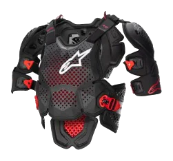 Alpinestars A-10 V2 Üst Gövde Koruma Siyah / Beyaz / Kırmızı görsel 3