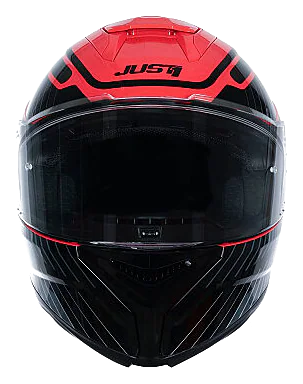 Just1 J-STR Tactical Kapalı Motosiklet Kaskı Kırmızı / Gümüş görsel 3