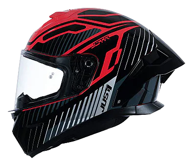 Just1 J-STR Tactical Kapalı Motosiklet Kaskı Kırmızı / Gümüş görsel 5