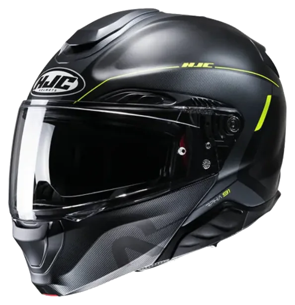 HJC RPHA91 Combust MC3HSF Çene Açılır Motosiklet Kaskı Neon Sarı Siyah