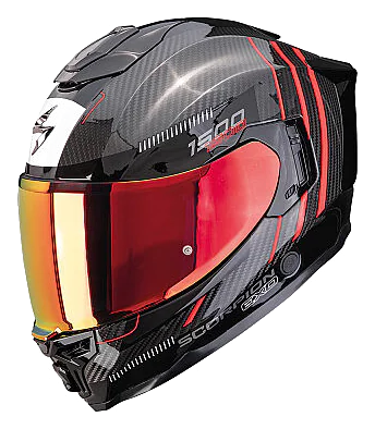 Scorpion EXO-1500 Carbon Air Zity Kapalı Motosiklet Kaskı Siyah / Kırmızı