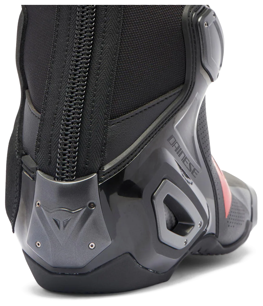 Dainese Axial 2 Air Black Red Fluo Deri Bot görsel 6
