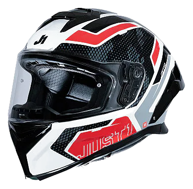 Just1 J-STR Union Kapalı Motosiklet Kaskı Kırmızı / Beyaz
