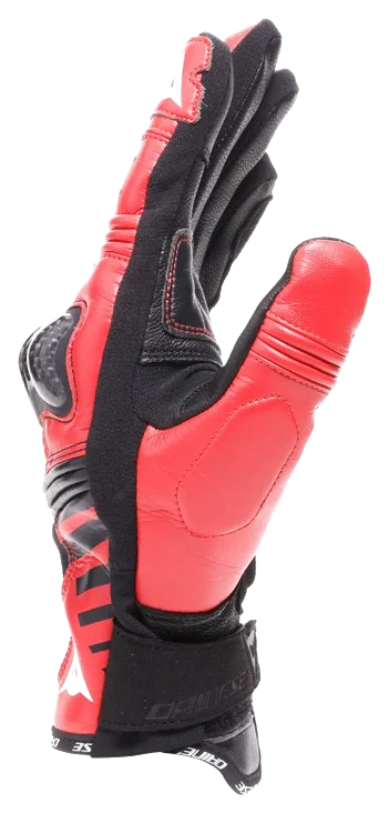 Dainese Reacto Carbon Black Red Lava Short Deri Eldiven - Deri Eldivenler görsel 3