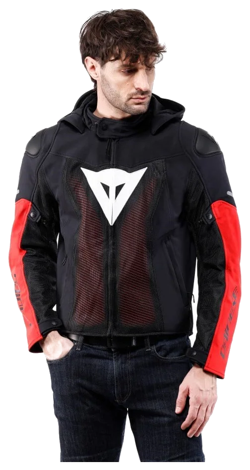 Dainese Super Sprint Black White Red Air Tekstil Mont görsel 3