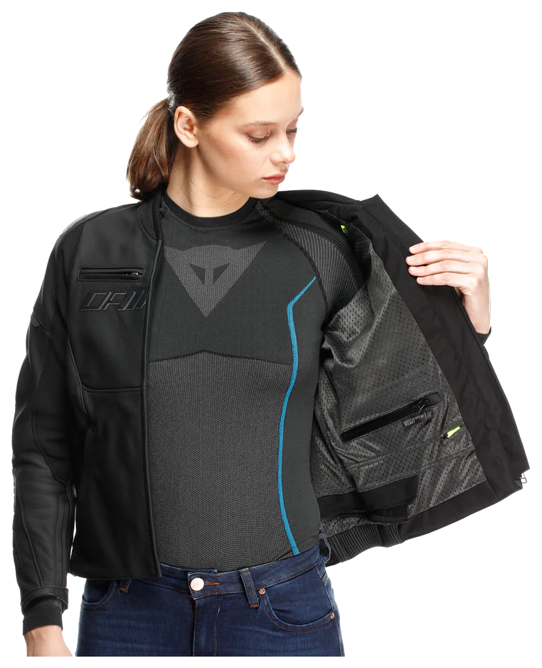 Dainese Racing 5 Black Black Kadın Deri Mont - Deri Montlar görsel 5