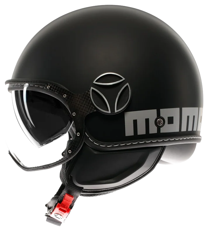 Momodesign Fgtr Evo Mono Matt Black Silver Açık Kask görsel 4