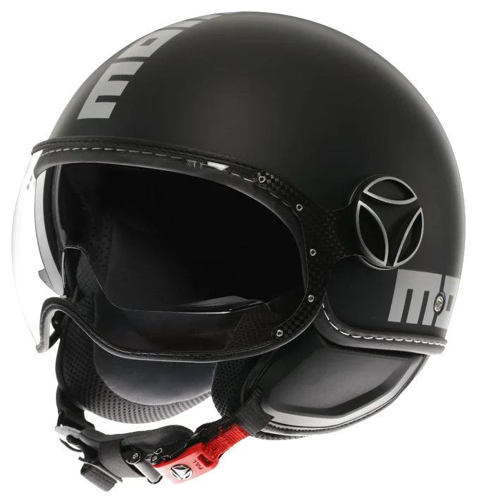 Momodesign Fgtr Evo Mono Matt Black Silver Açık Kask görsel 5