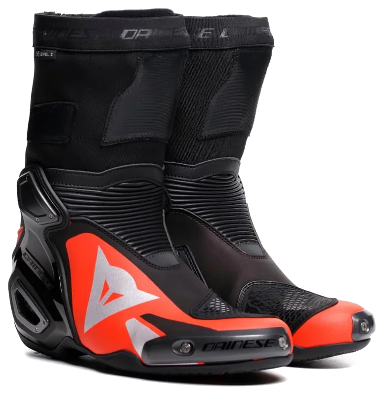 Dainese Axial 2 Black Red Fluo Deri Bot