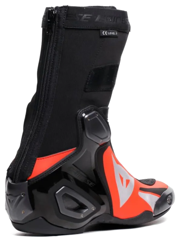 Dainese Axial 2 Black Red Fluo Deri Bot görsel 3