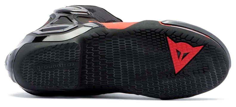 Dainese Axial 2 Black Red Fluo Deri Bot görsel 4