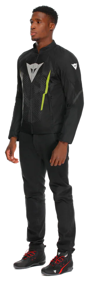 Dainese Herosphere Black White Yellow Fluo Air Tekstil Mont görsel 5