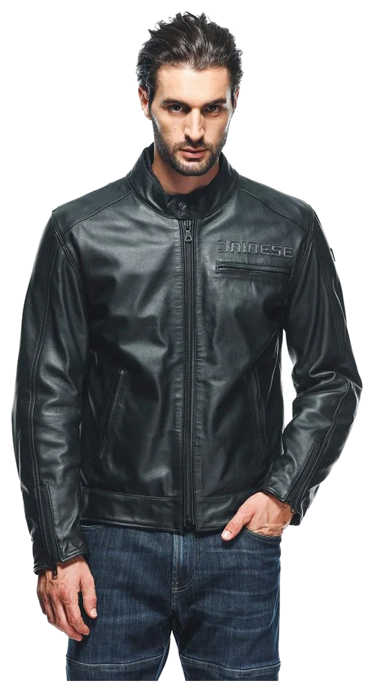 Dainese Zaurax Black Deri Mont görsel 3