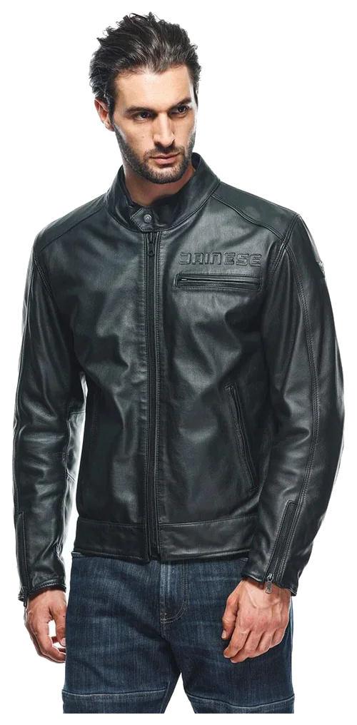 Dainese Zaurax Black Deri Mont görsel 4