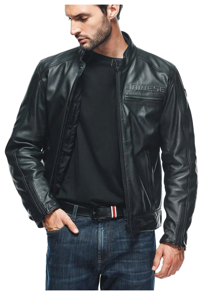 Dainese Zaurax Black Deri Mont görsel 5