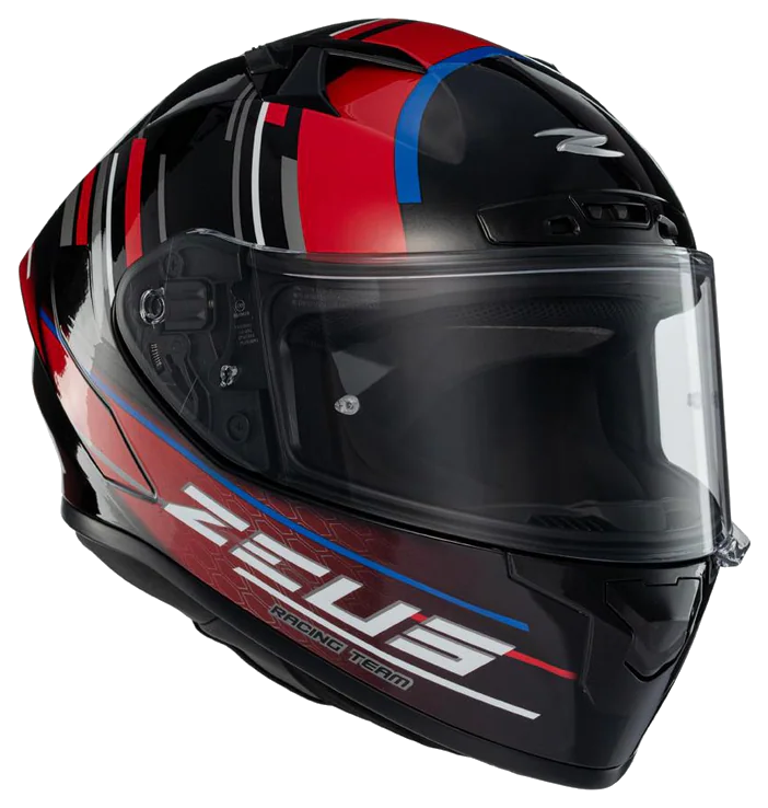 Zeus ZS-826 BK15 Red Kapalı Kask ( Pinlock Dahil)