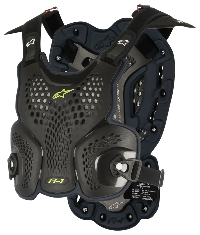 Alpinestars A-1 Göğüs ve Sırt Koruması Siyah / Sarı görsel 5