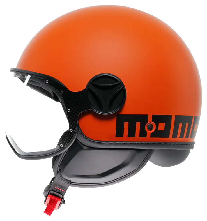 Momodesign Fgtr Classic Matt Orange Black Açık Kask görsel 4