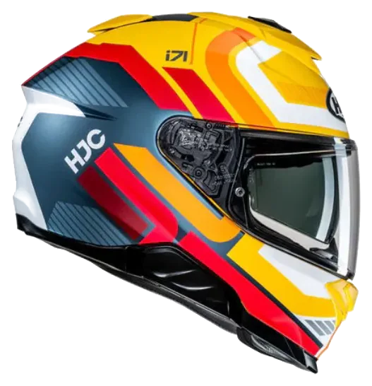 HJC İ71 VIZ MC3SF Kapalı Motosiklet Kaskı Sarı Turuncu görsel 5