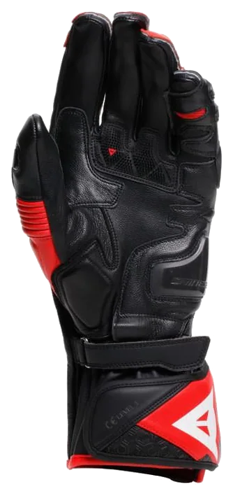 Dainese Fiero Metal Black Red Lava White Deri Eldiven görsel 2