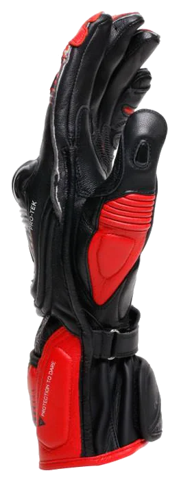 Dainese Fiero Metal Black Red Lava White Deri Eldiven görsel 3