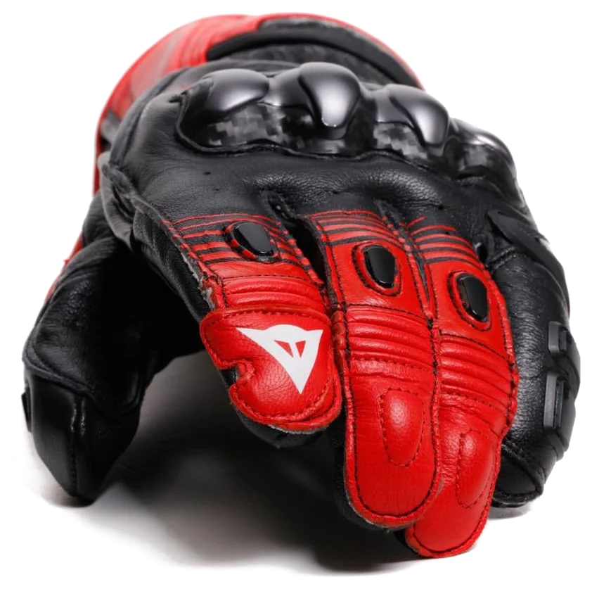Dainese Fiero Metal Black Red Lava White Deri Eldiven görsel 6