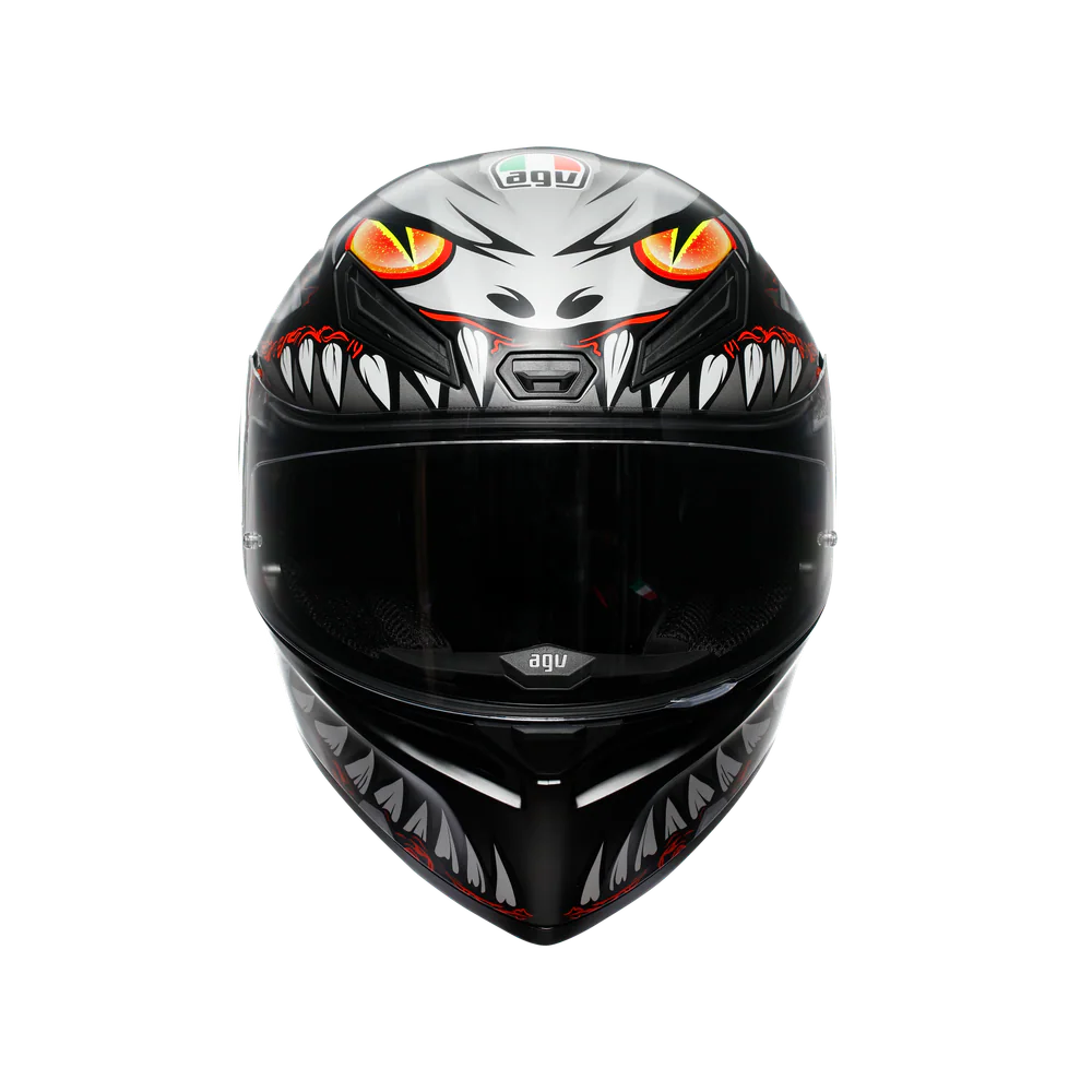 Agv K1 S E2206 Lyzard Matt Black Grey Red Kapalı Kask görsel 2