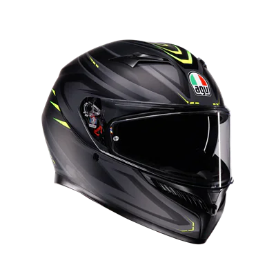 Agv K3 Syth Mplk Matt Black Yellow Fluo Kapalı Kask