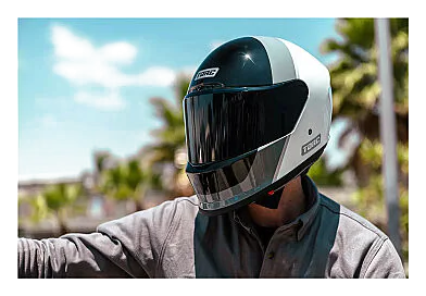 Torc Malibu Horizon Kapalı Motosiklet Kaskı Siyah / Beyaz görsel 6