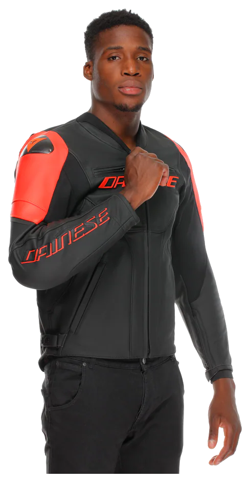 Dainese Racing 5 Black Red Fluo Deri Mont görsel 3