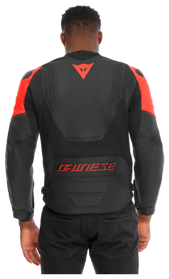 Dainese Racing 5 Black Red Fluo Deri Mont görsel 4