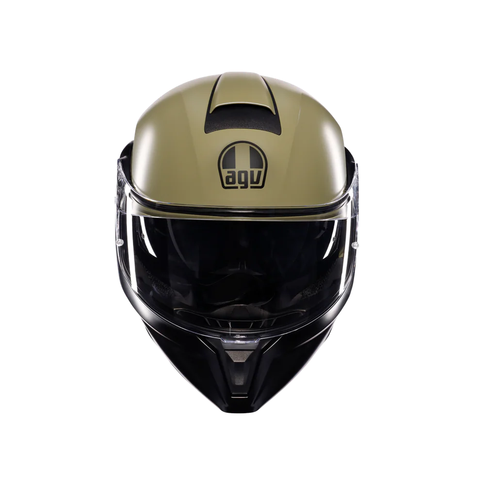 Agv Streetmodular Mono Matt Green Black Çene Açılır Kask - Çene Açılır Kasklar görsel 2