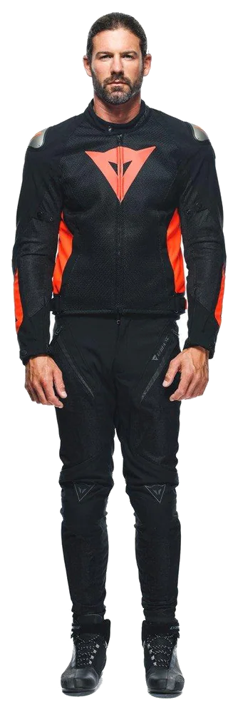 Dainese Energyca Air Black Fluo Red Tekstil Mont görsel 3