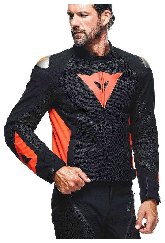 Dainese Energyca Air Black Fluo Red Tekstil Mont görsel 5
