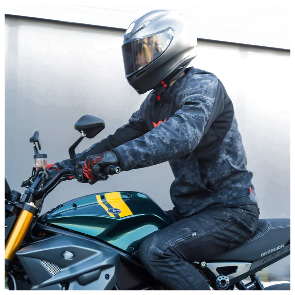 Dainese İgnite Camo Gray Black Fluo Red Air Tekstil Mont görsel 3