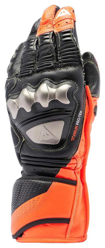Dainese Full Metal 7 Black Red Fluo Deri Eldiven görsel 2