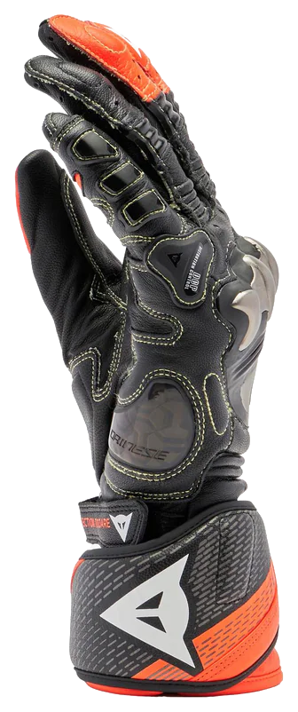 Dainese Full Metal 7 Black Red Fluo Deri Eldiven görsel 5