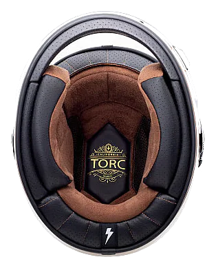 Torc T-1 Newport Iso Bars II Kapalı Motosiklet Kaskı Krem / Kahverengi görsel 5