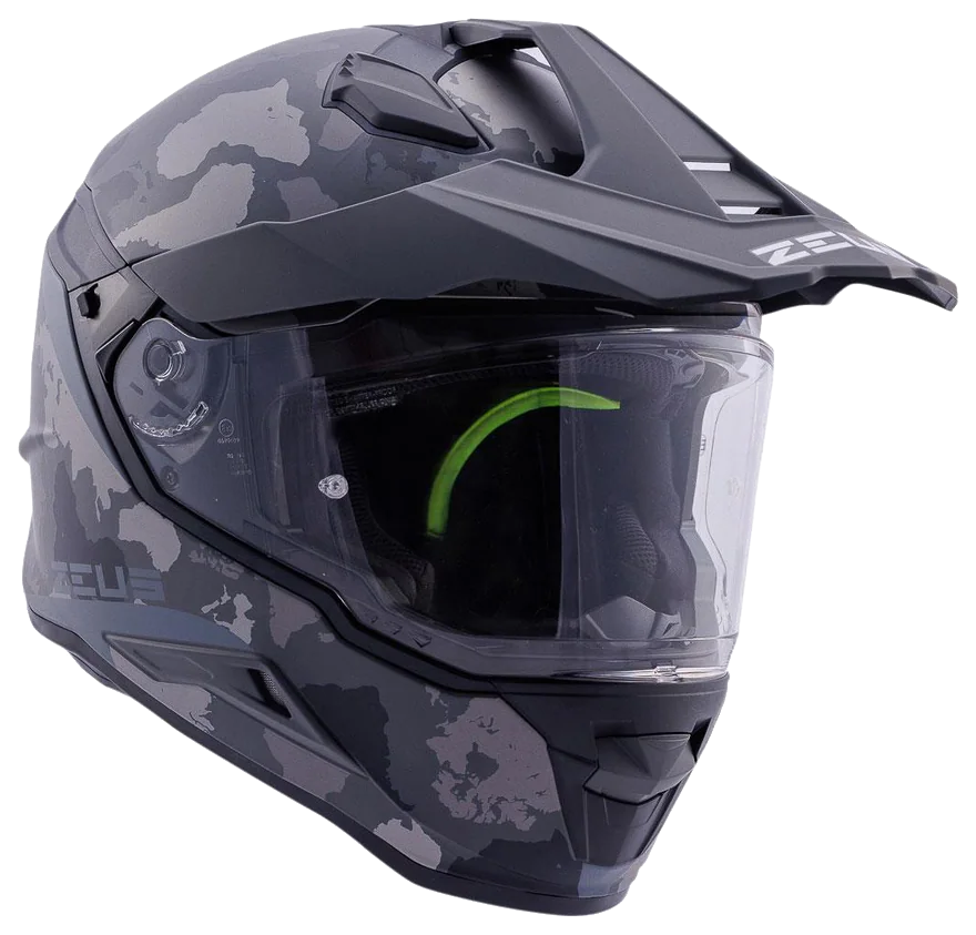 Zeus ZS-913 BF6 Matt Black Grey Black Silver Kapalı Kask ( Pinlock Dahil )